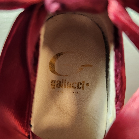 Gallucci Italian Burgundy Velvet Shoes - Picture 7 of 7